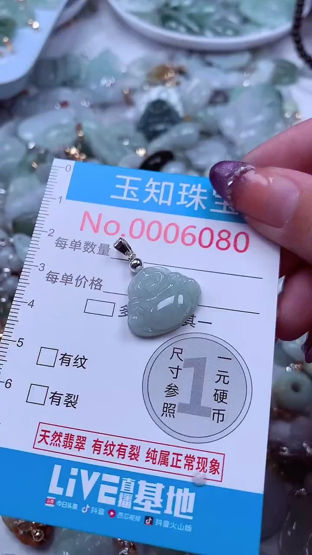 翡翠未镶嵌吊坠(不含链)6080