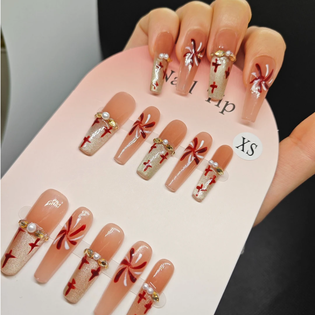 【繁星烟火】轻奢烟花设计新年显白气质纯欲纯手工穿戴甲