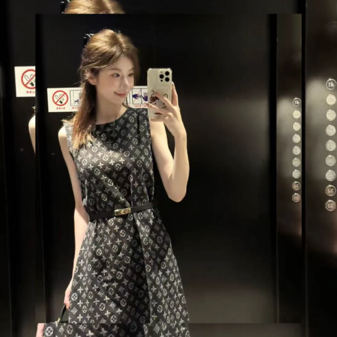 长款馨蕊创意服饰法式连衣裙复古碎花中长款印花夏季