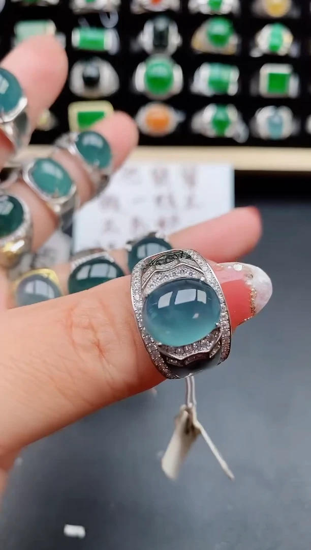 【闪购商品】翡翠戒指银S925镶嵌3533242