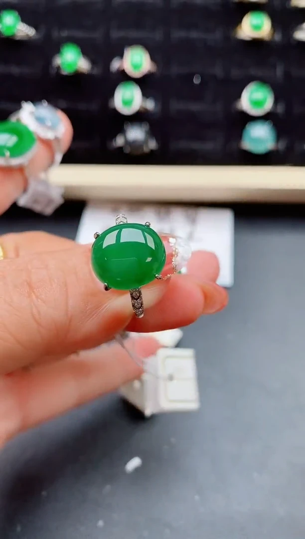 【闪购商品】翡翠戒指银S925镶嵌5085050