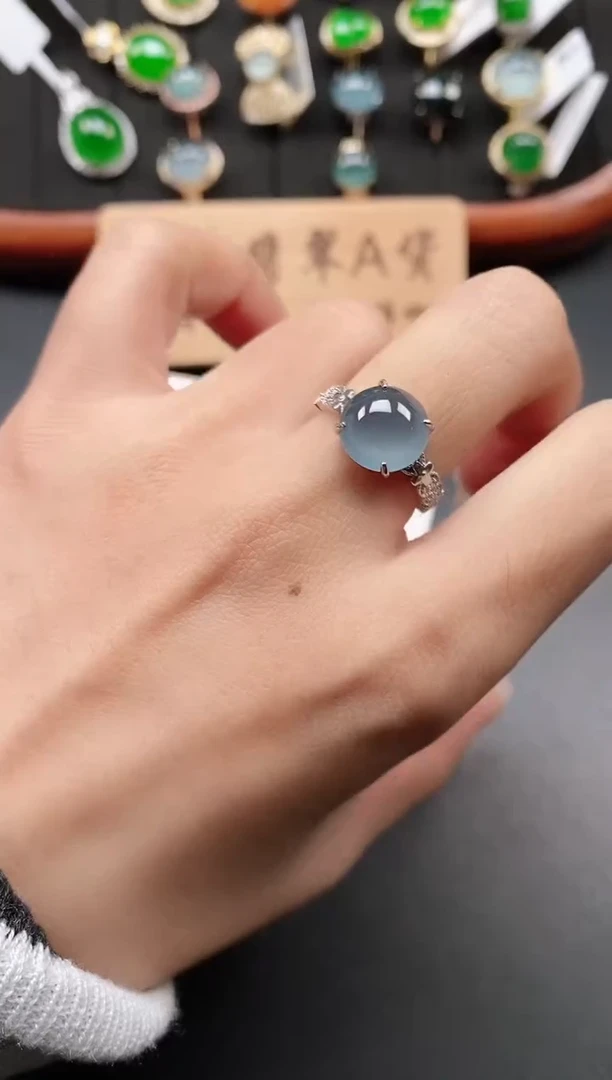 银S925镶嵌戒指翡翠1111