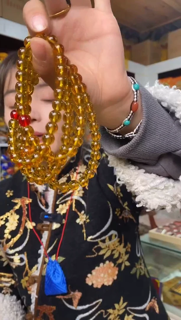 【闪购商品】泥塑黄水晶珠子-与实物略有差异介意者慎拍