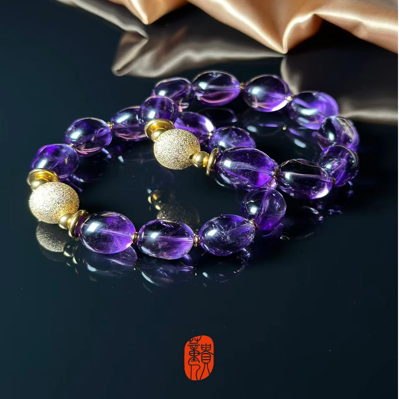 天然高品巴西紫水晶糖豆手串 多样性发货（发其一）