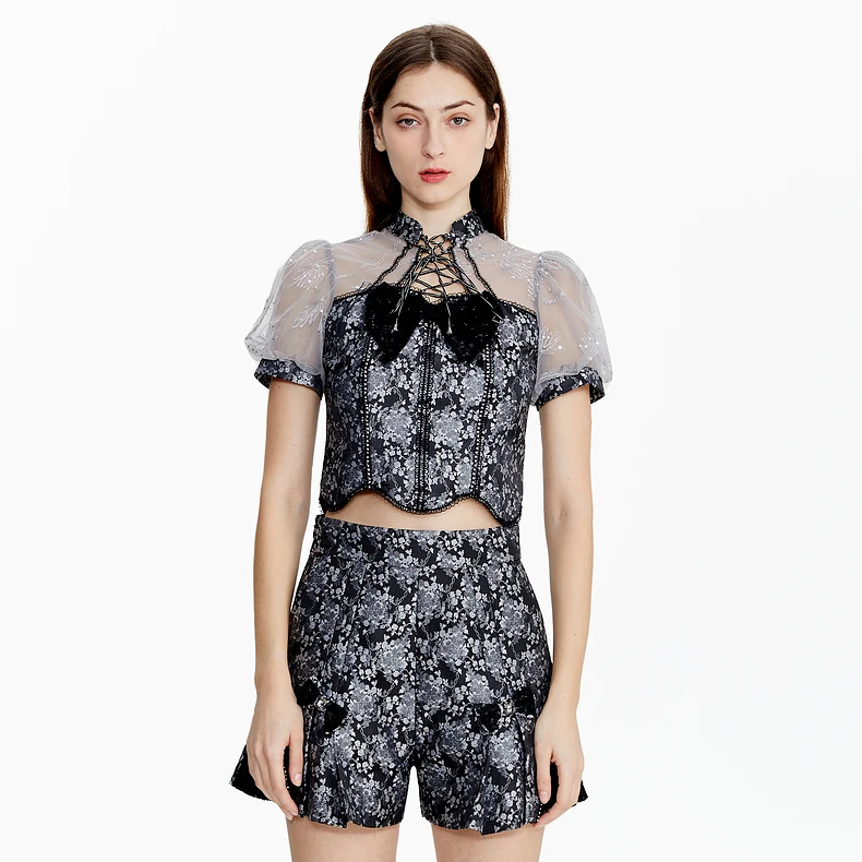 LULUALWAYS夏季新款网纱A字短裤女