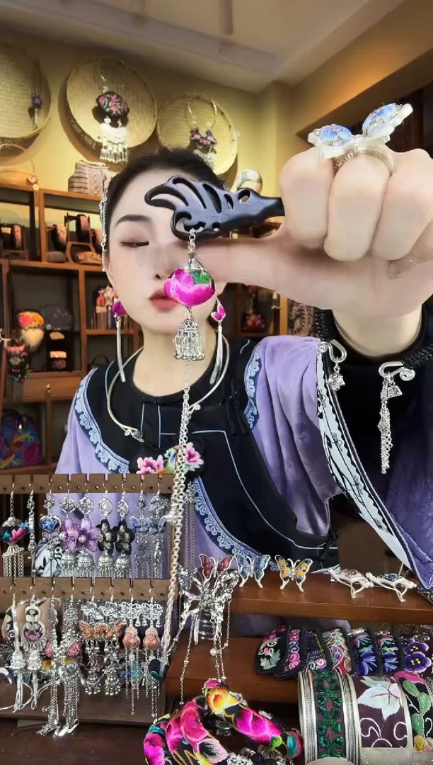 刺绣非遗刺绣民族风发簪