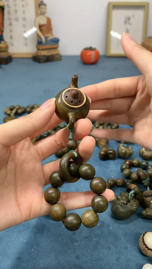 【闪购商品】维腊木（绿檀）把件把把壶香囊 送1瓶香丸