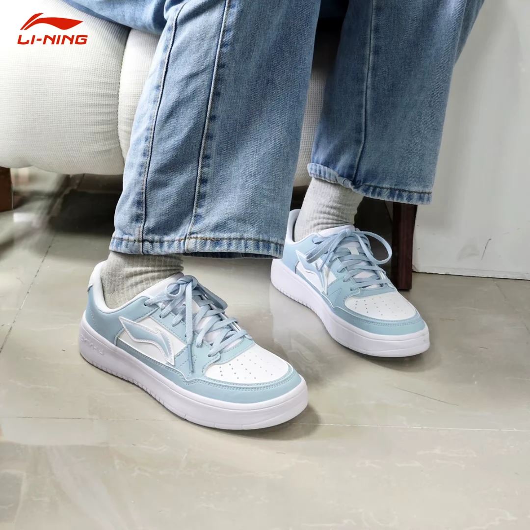 李宁板鞋女鞋秋季2025新款月临小白鞋厚底增高软弹舒适休闲运动鞋