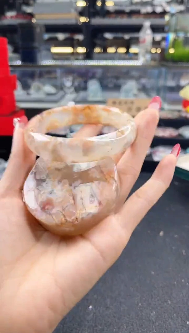 未镶嵌手镯石英质玉63圈口（赠品镯心）S986039