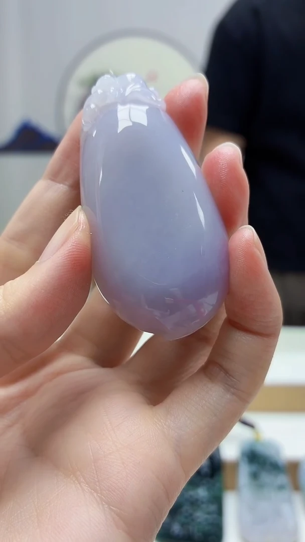 未镶嵌定制翡翠4688zm-毛货挂件74瓜