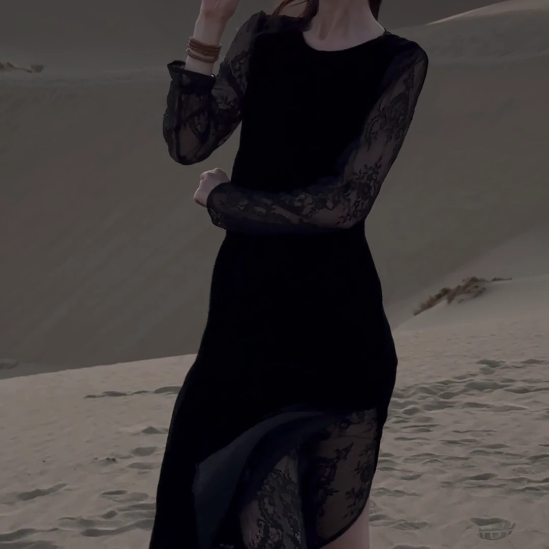 2025夏季新款时尚显瘦气质女士网红洋气连衣裙百搭款D6502