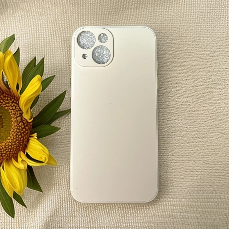 简约纯色手机壳适用iPhone15promax超薄防摔保护套可自定义白色