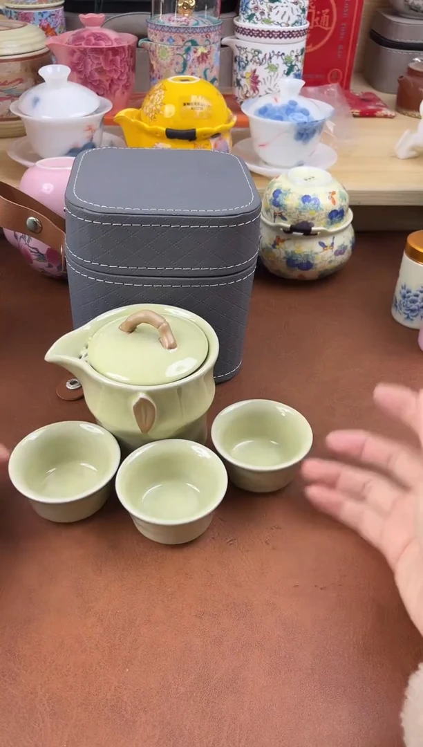 陶陶瓷茶具摆件旅行套组