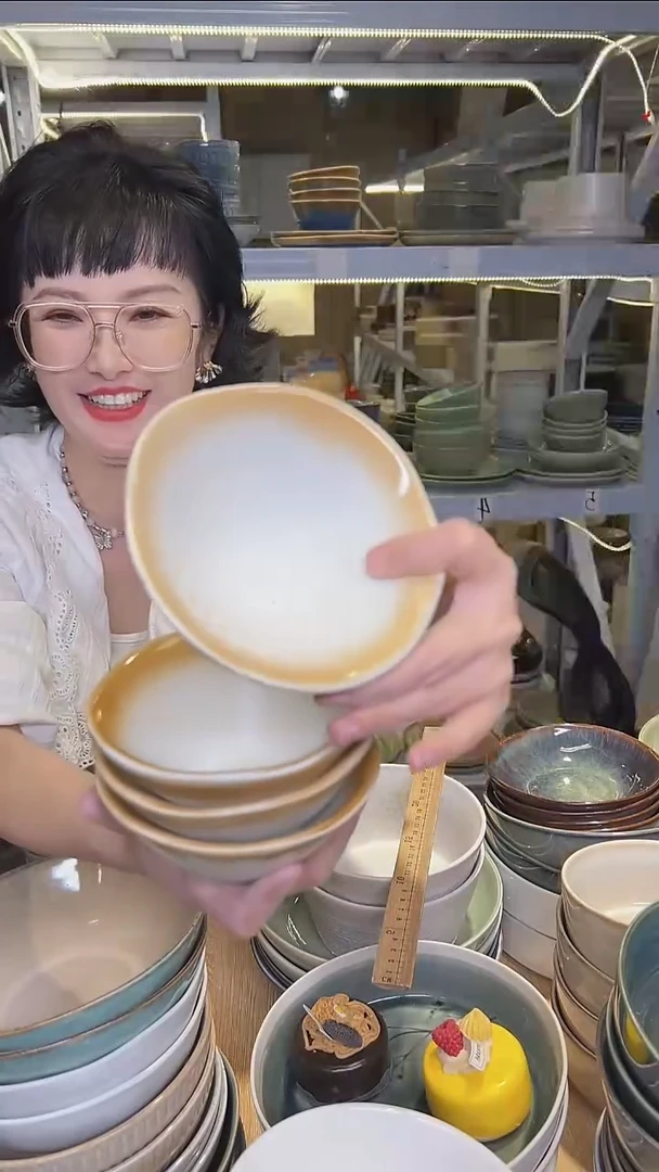 瓷272外贸尾货高温釉下彩陶瓷餐具默认微瑕