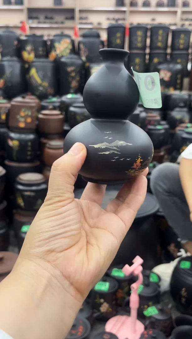 罐瑕疵 彩填花器017