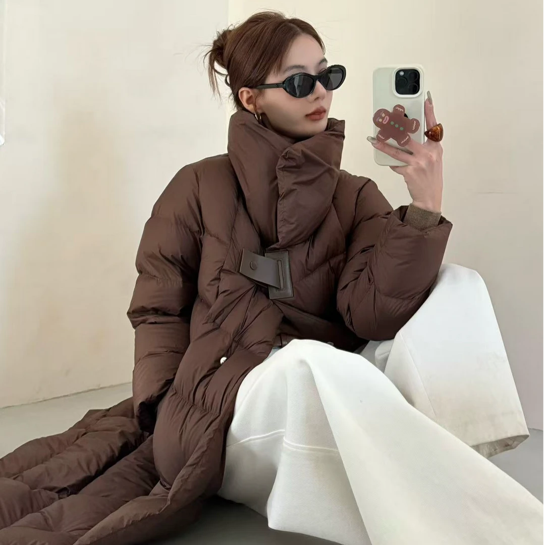 新款90磁力扣羽绒服