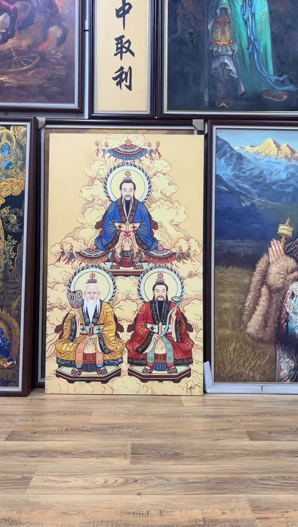 油画用****3鸿运当头办公室客厅茶室玄关走廊家居挂画油画版画