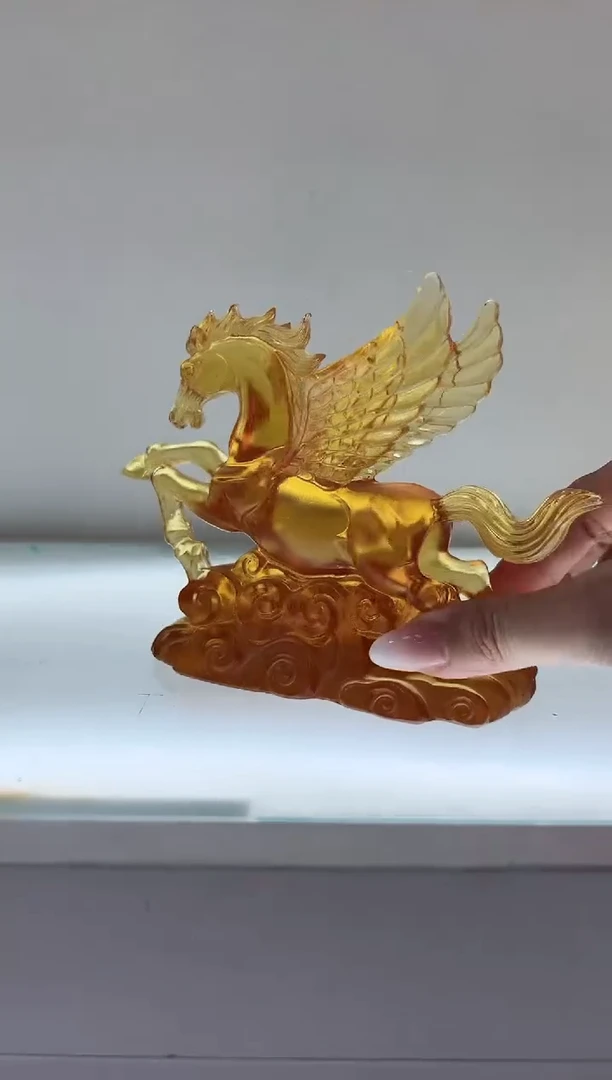 琉璃手工艺品古法琉璃飞马