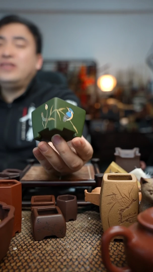 紫砂花盆卡*長木軒精品紫砂