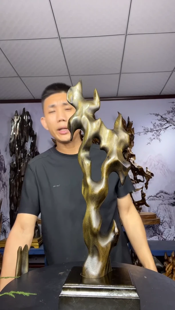 金丝楠木雕款h****堂金丝楠木工艺品摆件