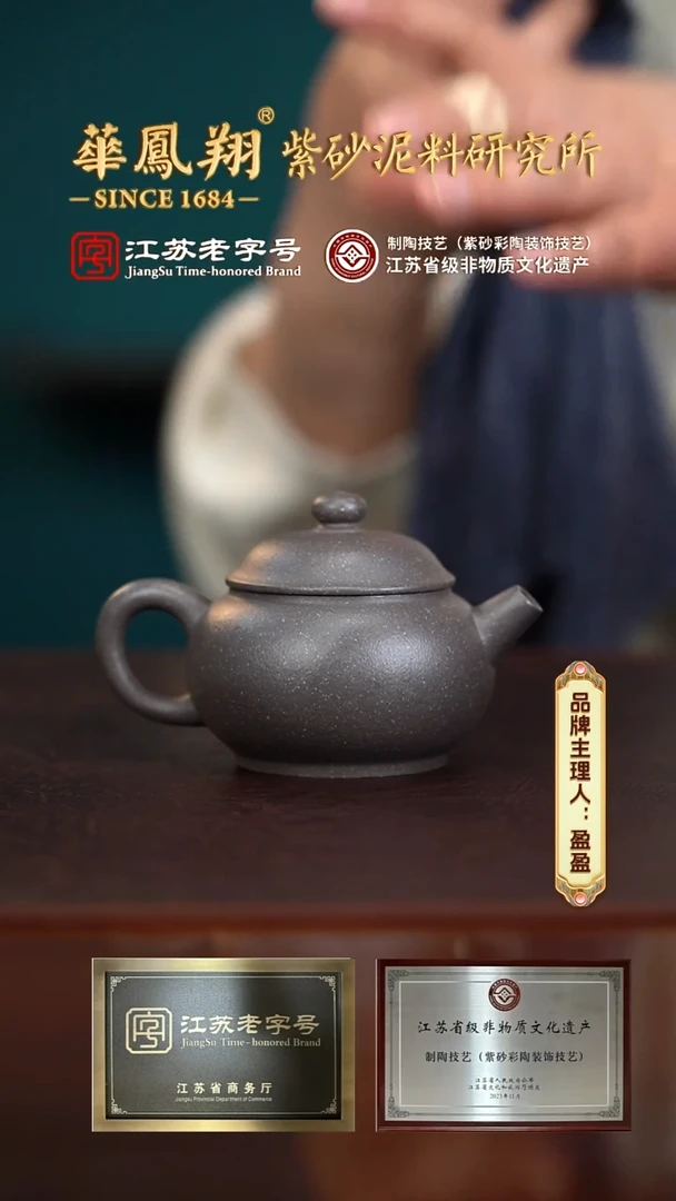 【闪购商品】紫砂茶壶@@AH9255史小琴巨轮天青泥120c