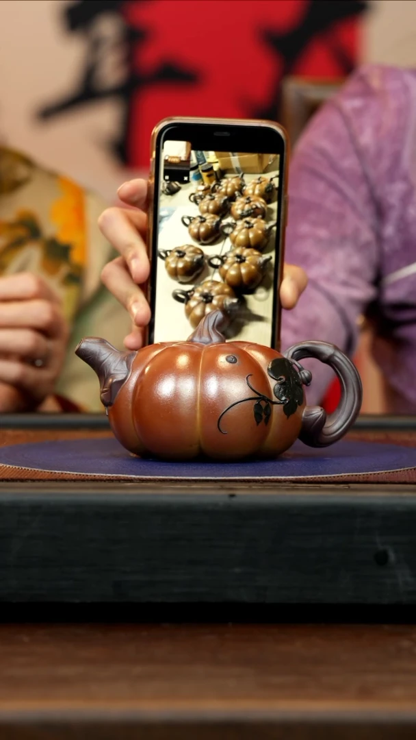 【闪购商品】紫砂茶壶YJY 红金砂 南瓜 