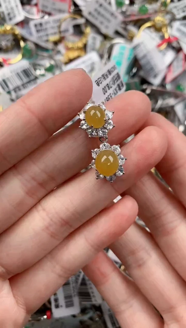 银S925镶嵌戒指翡翠10         6