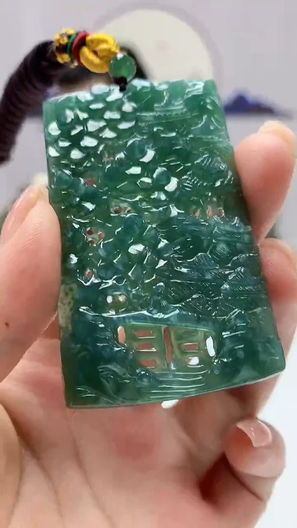 【闪购商品】定制翡翠未镶嵌5152ms-毛货150山水