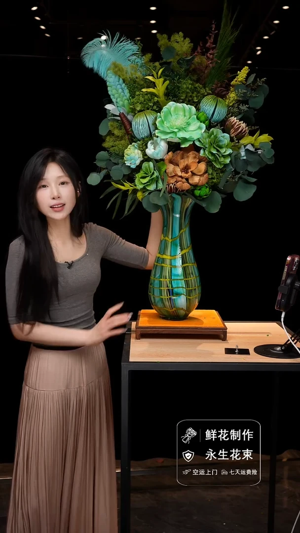 琉璃手工艺品手工花器花束空运包邮送货上门-以图片为准