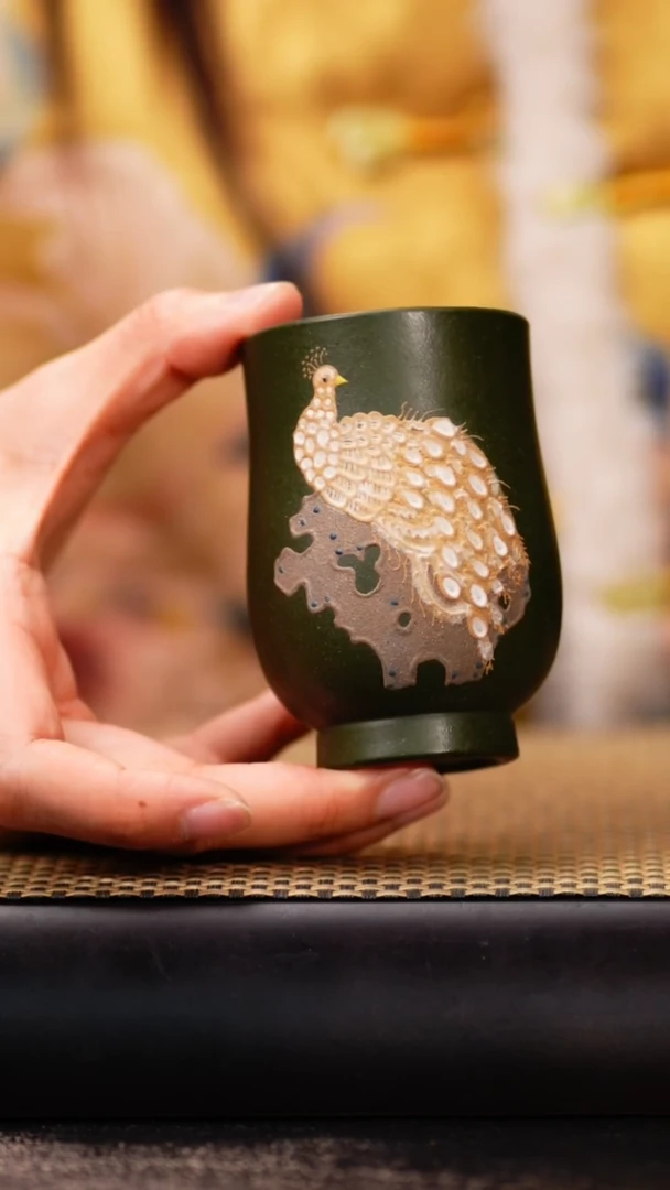 3小鱼民国绿孔雀杯