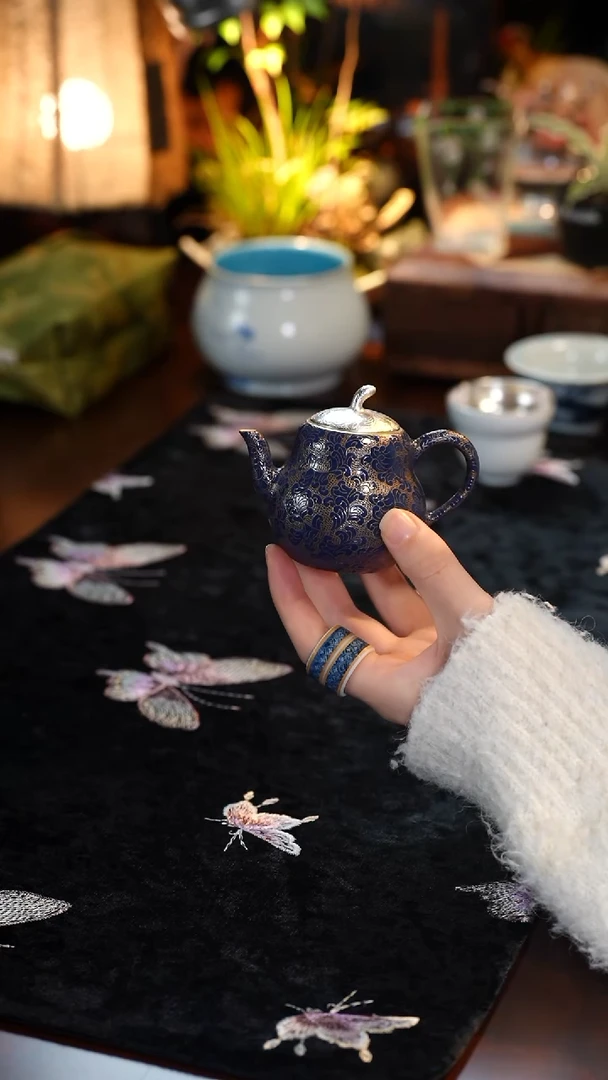 扒花葫芦泡茶壶·······