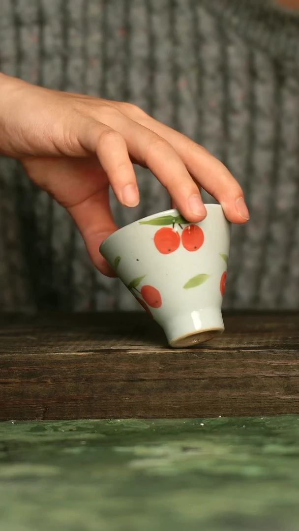 陶瓷青诗集手工手绘瓷器