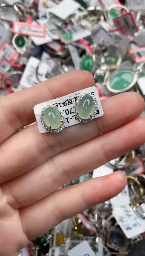 银S925镶嵌戒指翡翠16-16-16     6