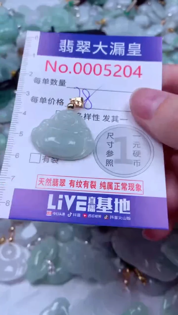 吊坠(不含链)未镶嵌翡翠5204