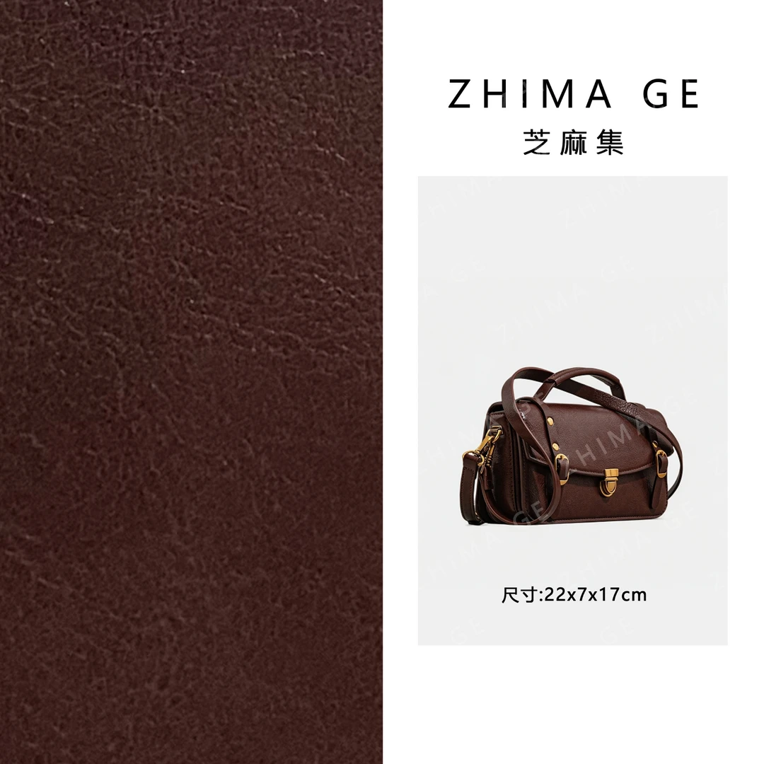 【芝麻集】SK-82687-焦糖棕RAIN.CUN简约腋下斜跨轻奢女包