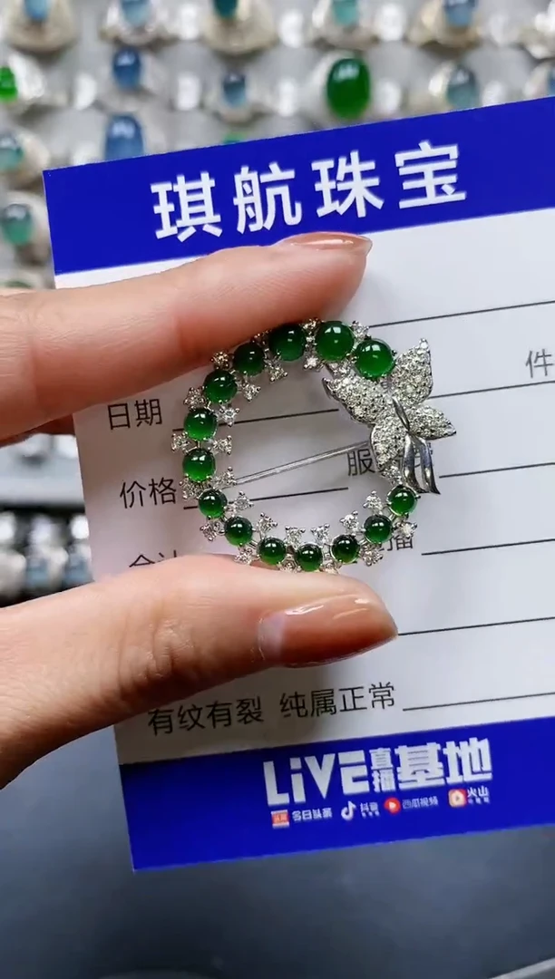 【闪购商品】翡翠颈饰银S925镶嵌0679