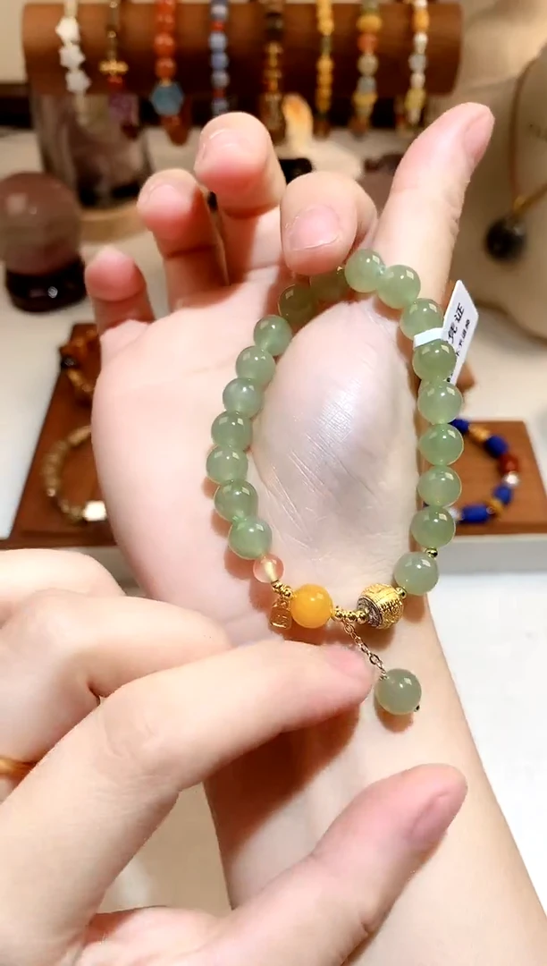 未镶嵌手串和田玉晴水diy手串