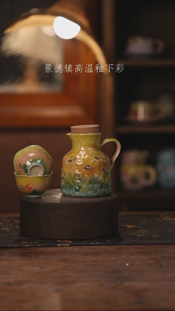 陶瓷景德镇高温釉下手绘陶瓷226