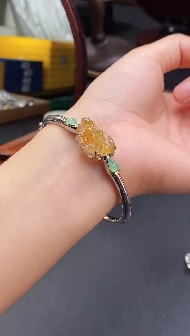 颈饰银S925镶嵌翡翠18262