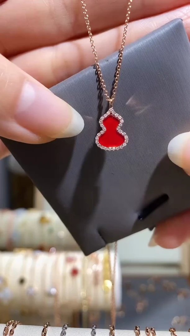 【闪购商品】钻石项链18K金镶嵌项链