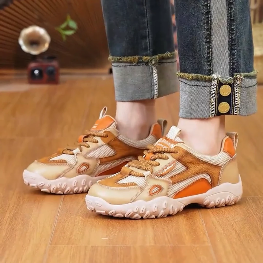 透气运动休闲鞋女夏季软底百搭韩版潮流女鞋时尚老爹鞋女轻便防滑