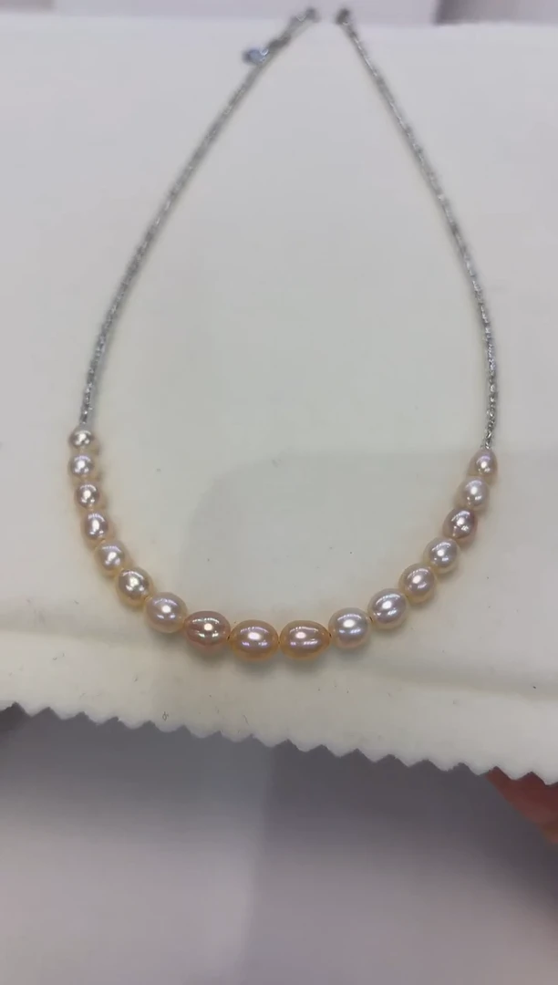 淡水珍珠银S925镶嵌颈饰殷*然项链