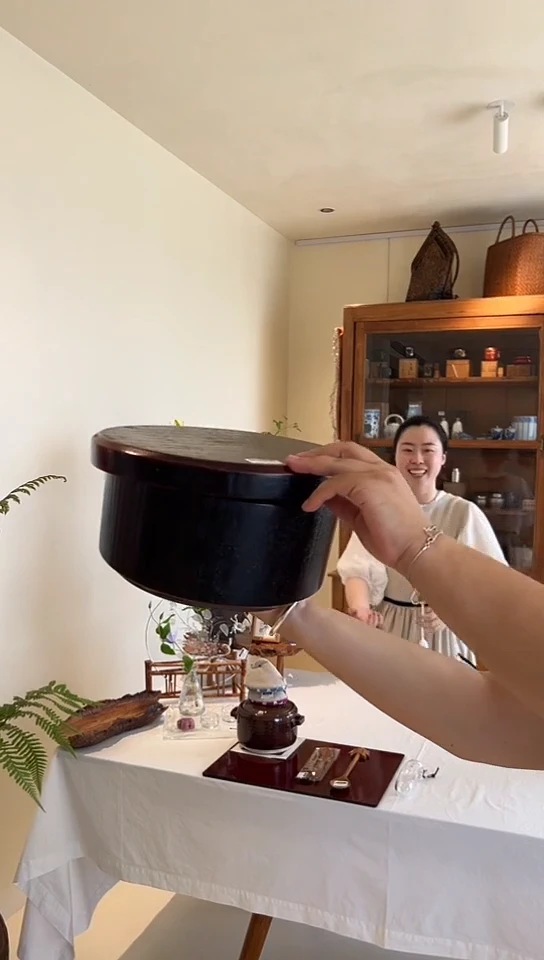 茶道摆件0000黄金木饭釜2281