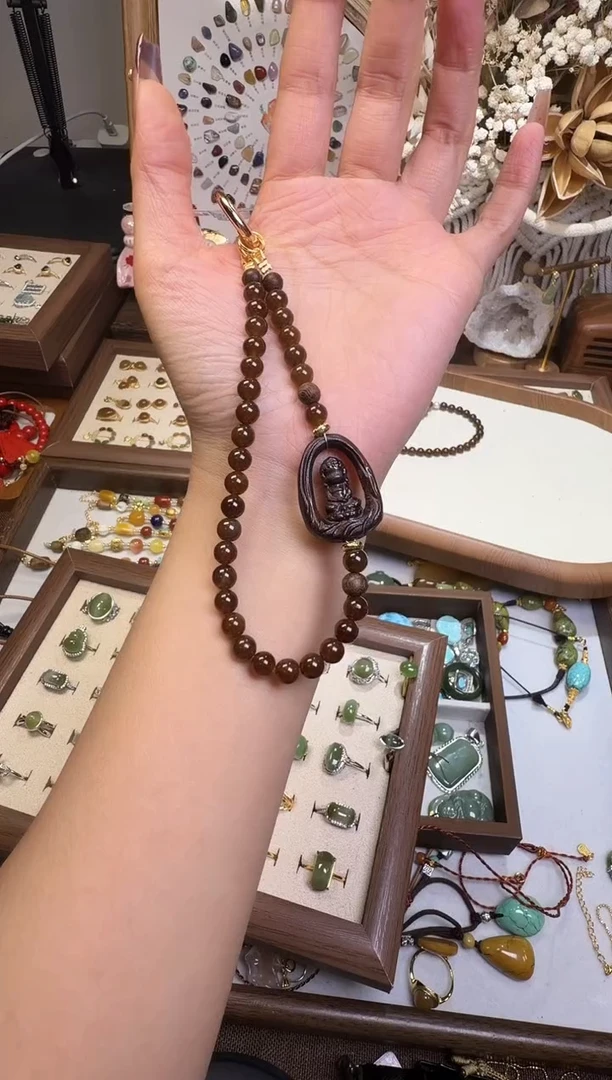 水晶摆件未镶嵌疯**子手机挂