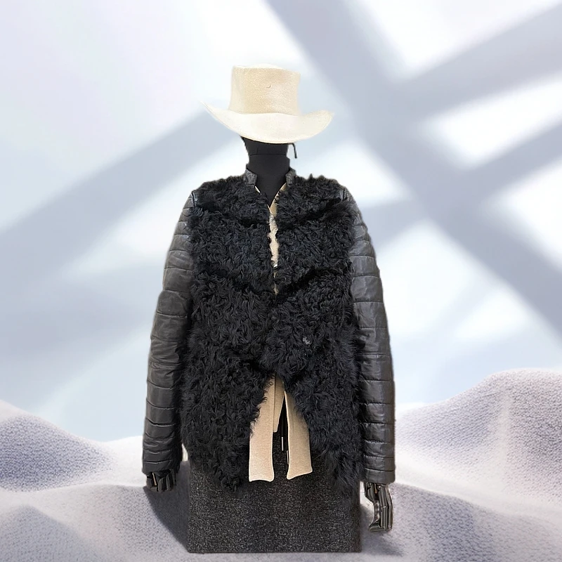 人造皮草 【拉总】Youth Select时尚皮革外套