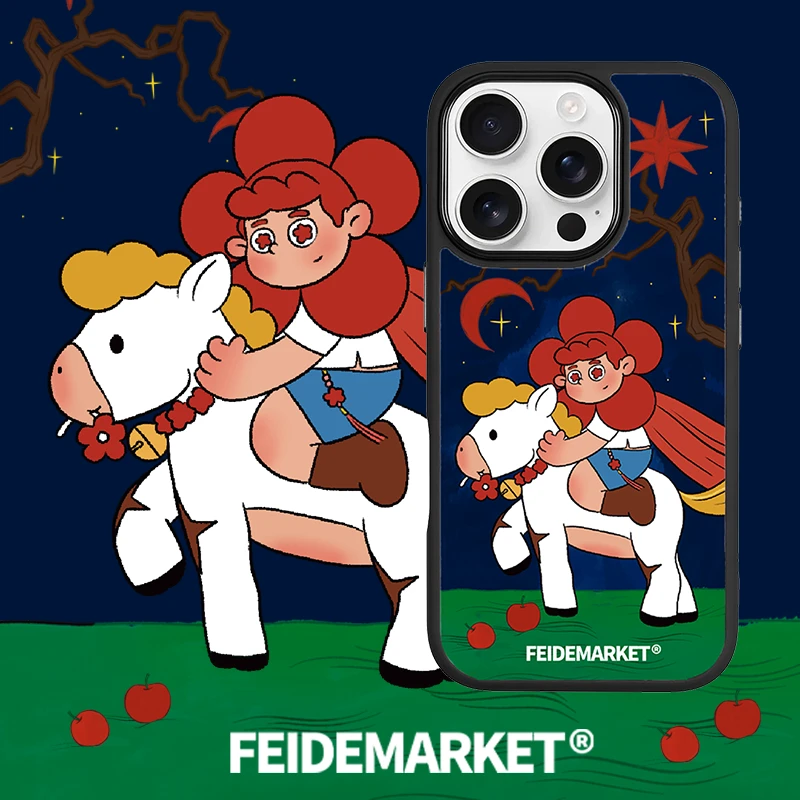 FeiDeMarket主理人合作-亲肤磨砂-午夜骑马得儿适用iPhone17系列
