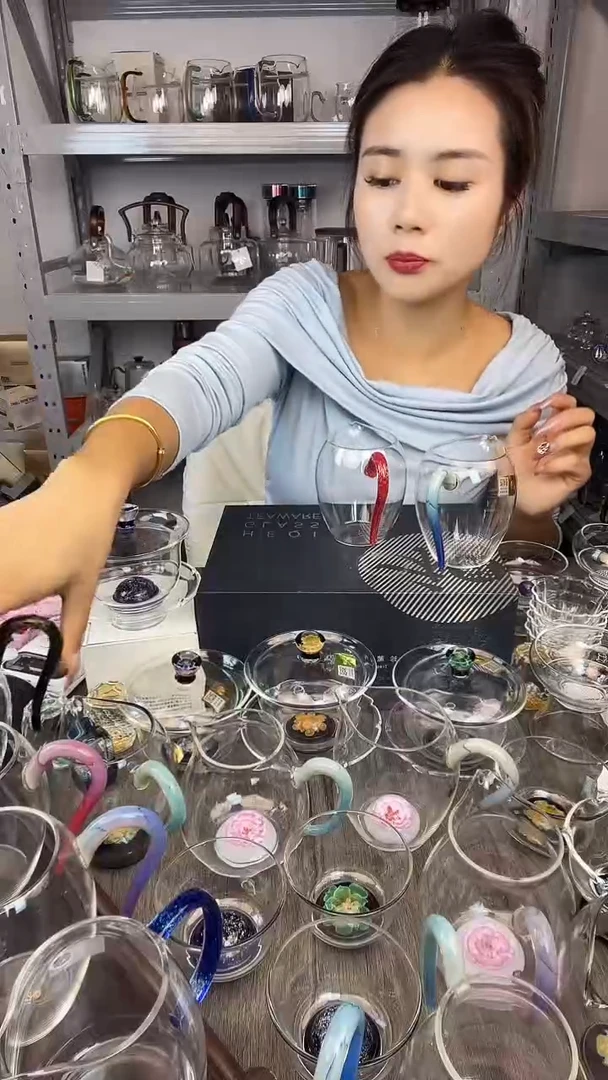 手工艺品玻璃禾器 怡然红金公道杯 孤品