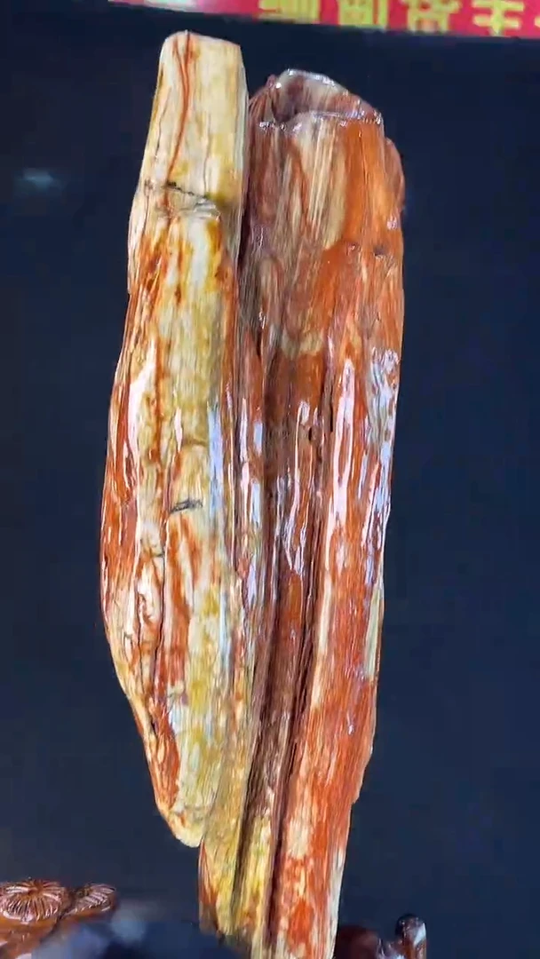 缅甸天然树化玉摆件