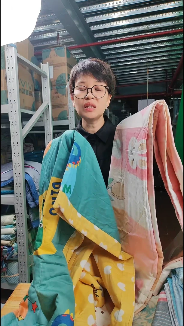 聚酯纤维聚酯纤维心情分被套1.5*2米双面四季可用