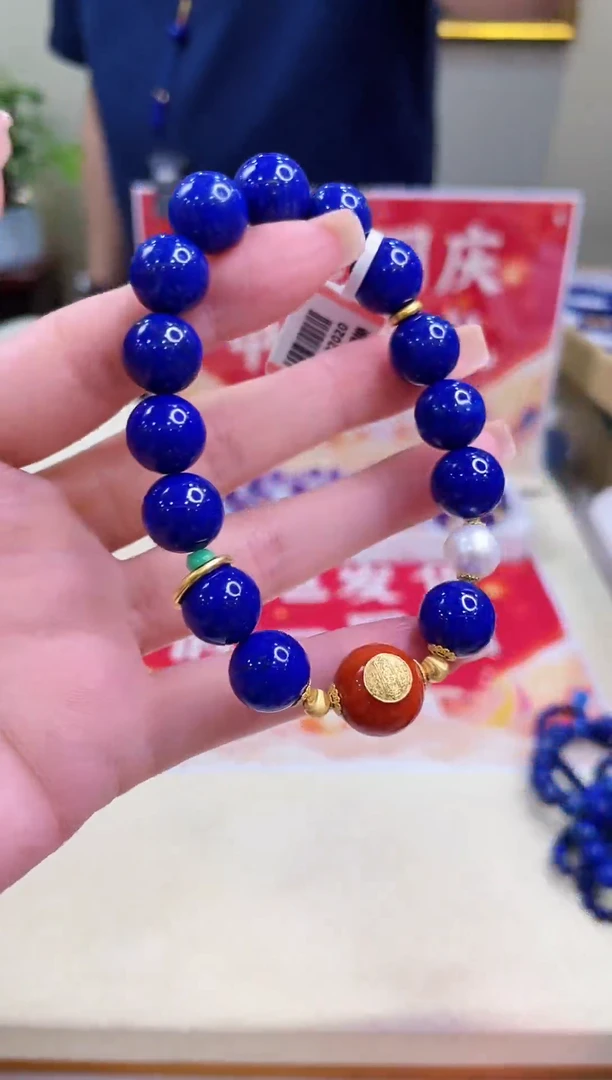 18K金镶嵌青金石手链@@ZY41202020